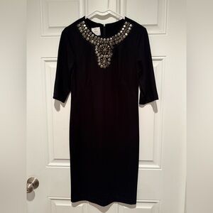 Suzy Chin For Maggy Boutique a petite black dress with embellishment 8P